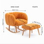Atelier Del Sofa Conjunto de Sillón y Puff Lotus - Naranja